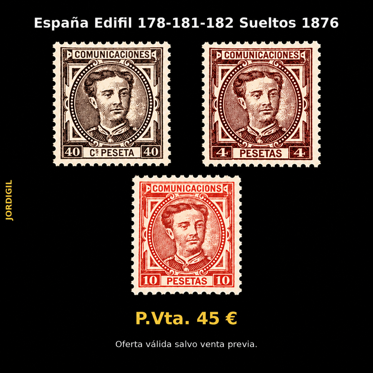 España · Edifil 178-181-182